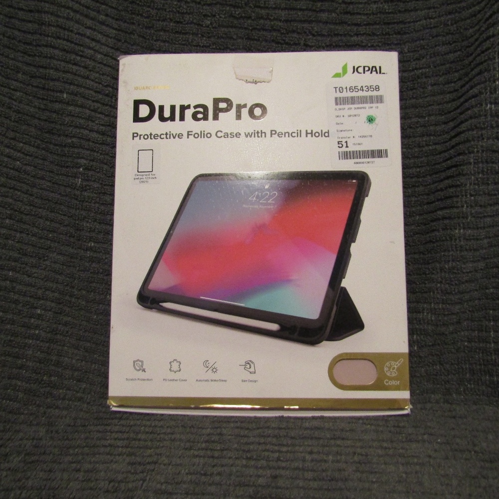 JCPal DuraPro Case with Pencil Holder for 12.9" iPad Pro (2021 Model) - Pink